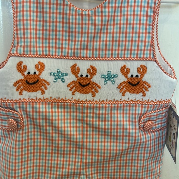 Three sisters  - boys romper. Smocked - Picture 3 of 4
